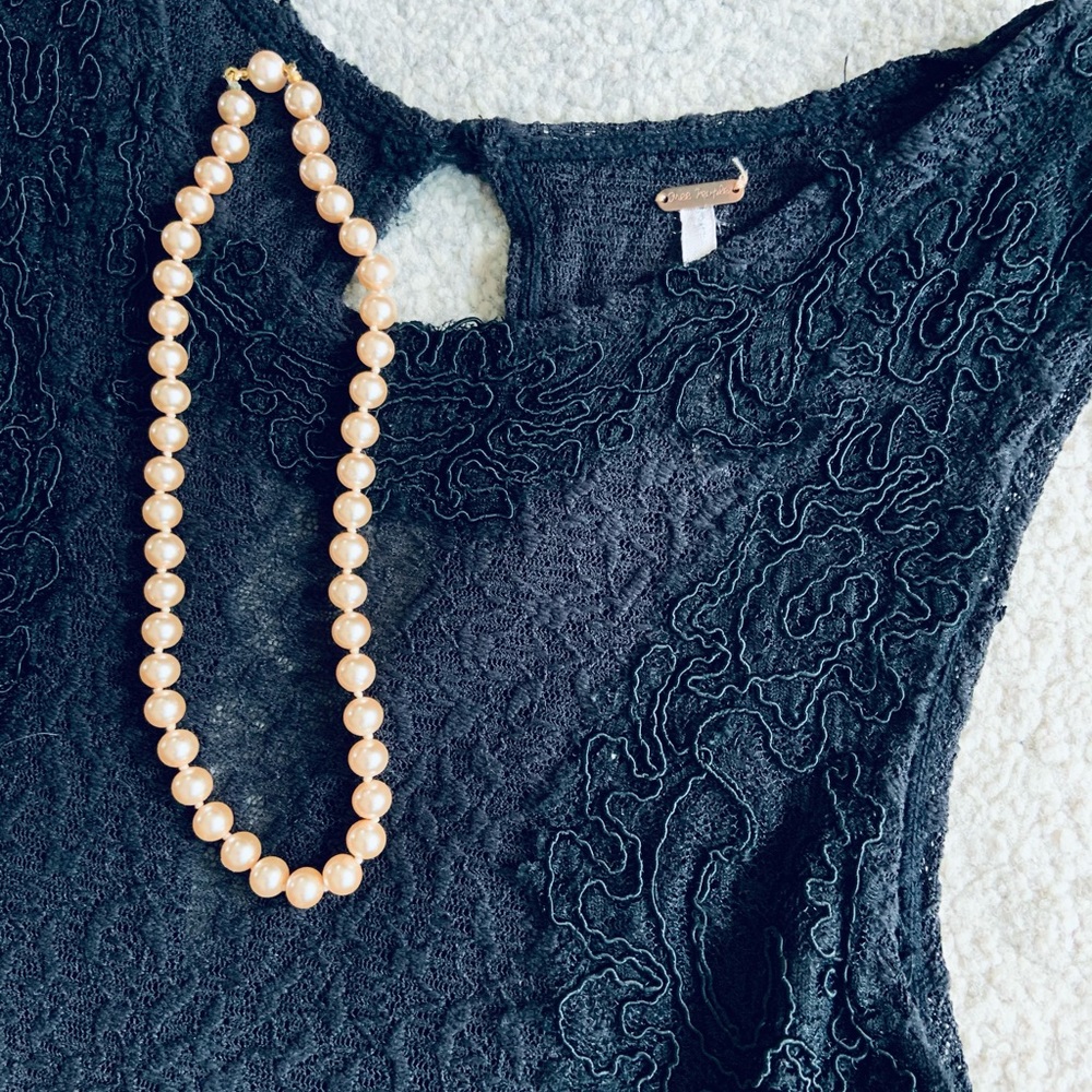 Free People Black Sheer A-Line Dress - Picture 3 of 11